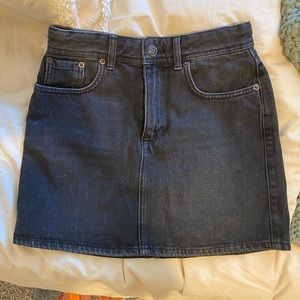 BDG black denim skirt